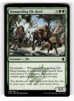 Stampeding Elk Herd [DTK - 208]-NM